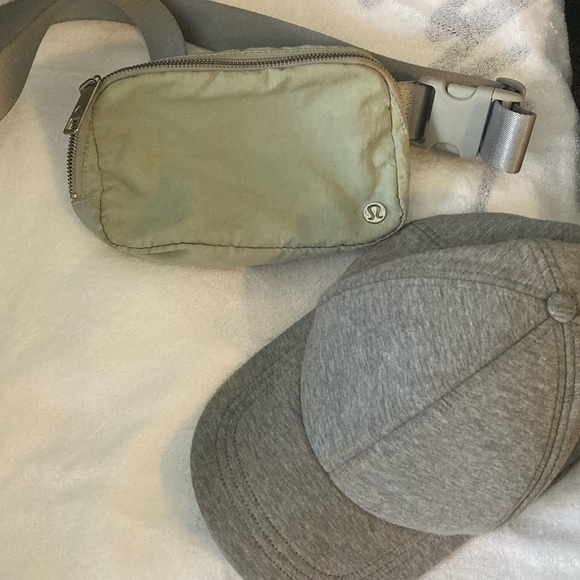 lululemon athletica Handbags - Lululemon hat and belt bag combination. Grey